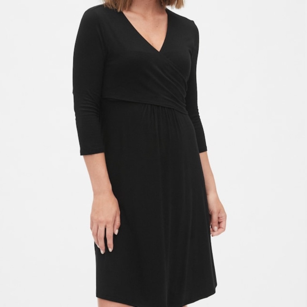 Gap Maternity /  Nursing Wrap Dress- black